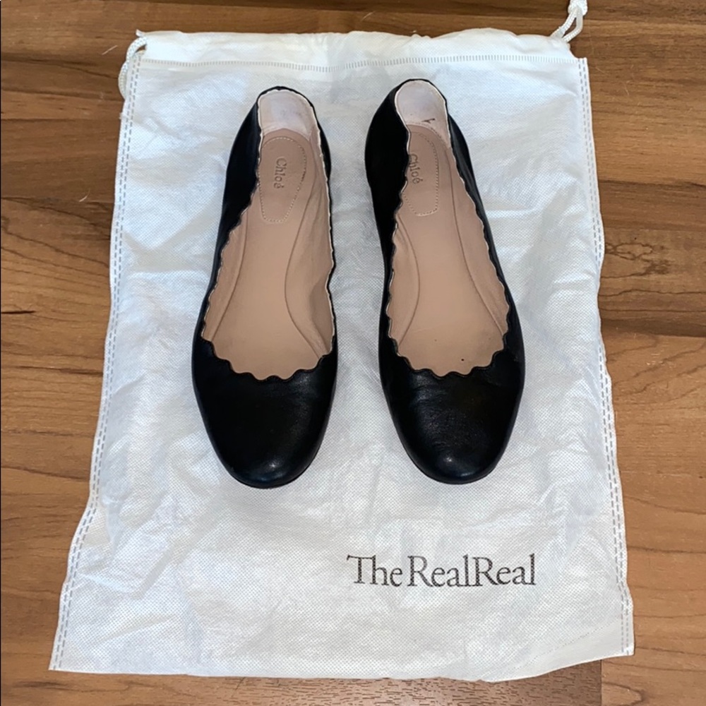 Chloe “Lauren” Scalloped Ballet Flat